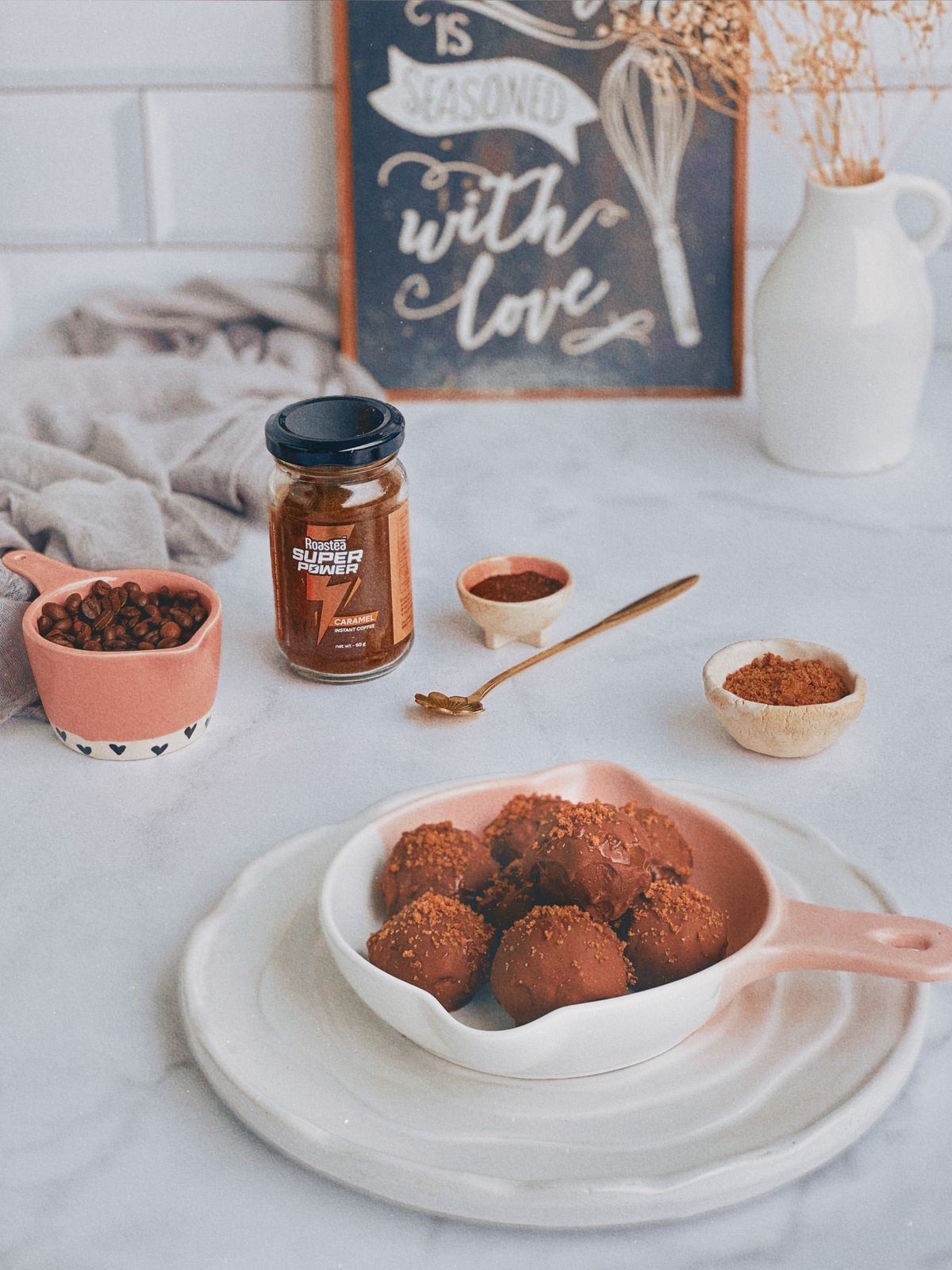 Coffee Chocolate Truffles with Super Power Caramel Coffee